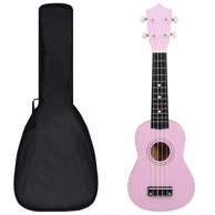 Set dječjeg ukulelea SOPRANO, s torbom, ružičasti, 21 "